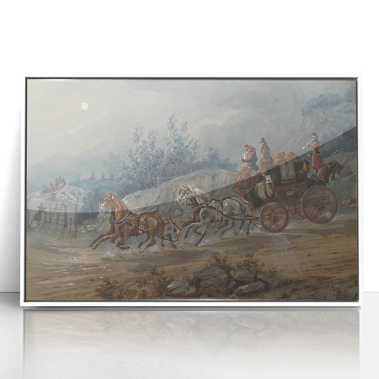 Historic Realism Art | The London Dumphries Royal Mail Coach Scene Print