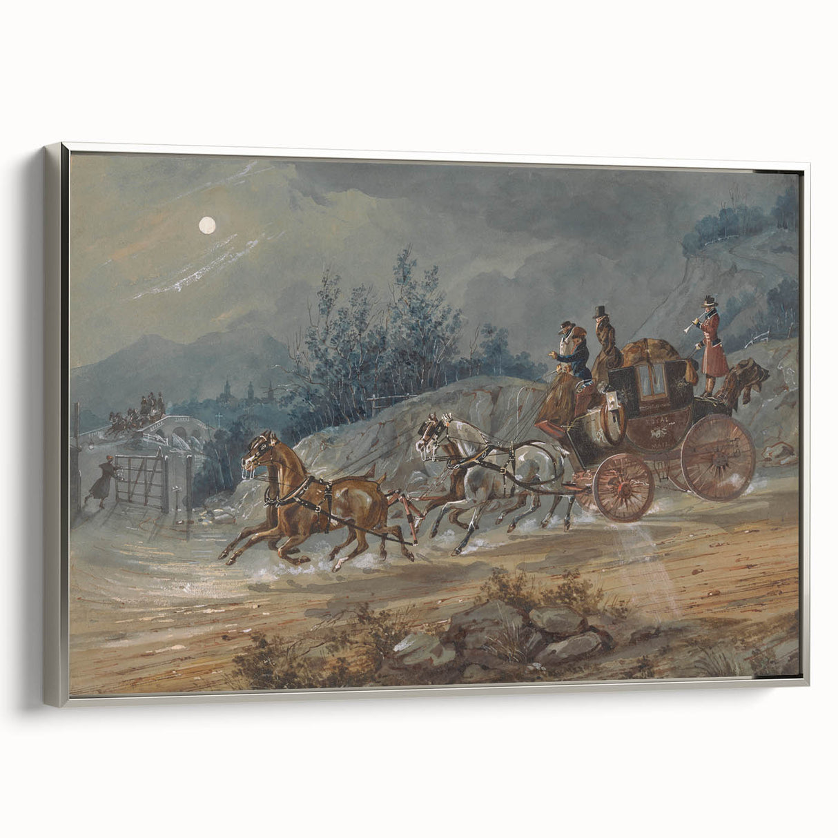 Historic Realism Art | The London Dumphries Royal Mail Coach Scene Print
