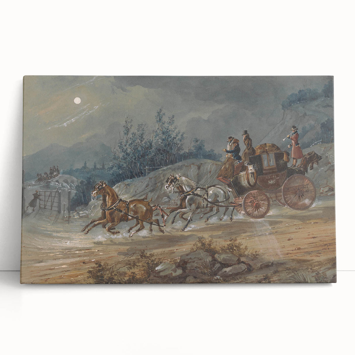 Historic Realism Art | The London Dumphries Royal Mail Coach Scene Print