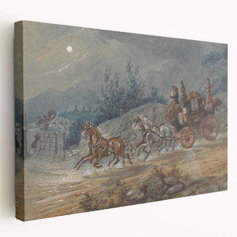 Historic Realism Art | The London Dumphries Royal Mail Coach Scene Print