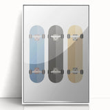 Skateboard Wall Art - Boys Room Wall Art Kids Wall Art Prints