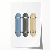 Skateboard Wall Art - Boys Room Wall Art Kids Wall Art Prints