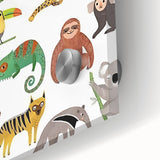 Kids Educational Wall Art - Wild Animals Learning Print