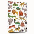 Kids Educational Wall Art - Wild Animals Learning Print