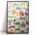 Kids Educational Wall Art - Wild Animals Learning Print