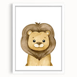 Adorable Lion Nursery Wall Art - Baby Room Decor for Kids