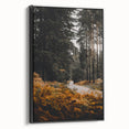 Black and white landscape art painting on framed canvas featuring a vintage poster style, ideal for bedroom wall decor.