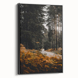 Black and white landscape art painting on framed canvas featuring a vintage poster style, ideal for bedroom wall decor.