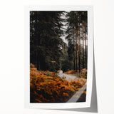 Extra large rolled print featuring a fall-themed floral art in warm autumn colors, ideal for dining room wall decor.