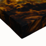 Large art depicting a black and white landscape painting on stretched canvas, suitable for bedroom decor.