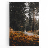 Large black and white stretched canvas featuring a minimalist autumn tree design, ideal for kitchen wall art.