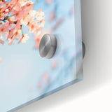 Large abstract wall art in pastel shades on acrylic glass, featuring a mid-century modernist style.