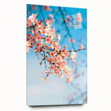 Large abstract wall art on acrylic glass featuring swirling spring hues, ideal for bedroom or dining room decor.