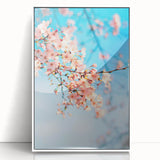 Art deco poster featuring a spring theme in pastel shades on white acrylic, ideal for nursery wall art.