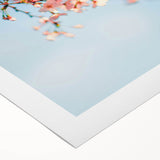 Art deco poster featuring a stylized spring scene in pastel shades on rolled canvas, suitable for dining room wall art.
