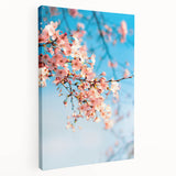 Spring-themed large canvas art depicting a vibrant mix of floral patterns, ideal for kitchen wall decor.