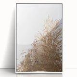 Art deco poster featuring a stylized summer scene in pastel colors, framed acrylic, ideal for nursery wall art.