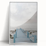 Art deco poster featuring a playful geometric design in pastel colors on white acrylic, ideal for nursery wall art.