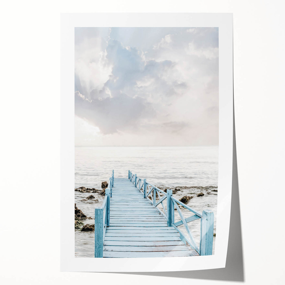 Extra large rolled canvas print featuring a floral design in pastel shades, suitable for art wall dining room or bathroom.