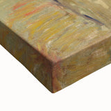 Large art of a black and white landscape painting on stretched canvas, ideal for bedroom wall decor.