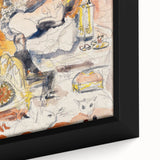 Modern Wall Art: Playful Watercolor Scene with Warm and Bright Tones