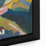 Modern Wall Art: Vibrant Abstract Mountain Landscape with a Church