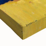 Modern Wall Art: Bold Abstract Landscape with Vibrant Colors and Church