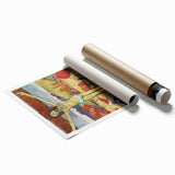 The Yellow Christ Modern Wall Art – Vibrant Religious Masterpiece