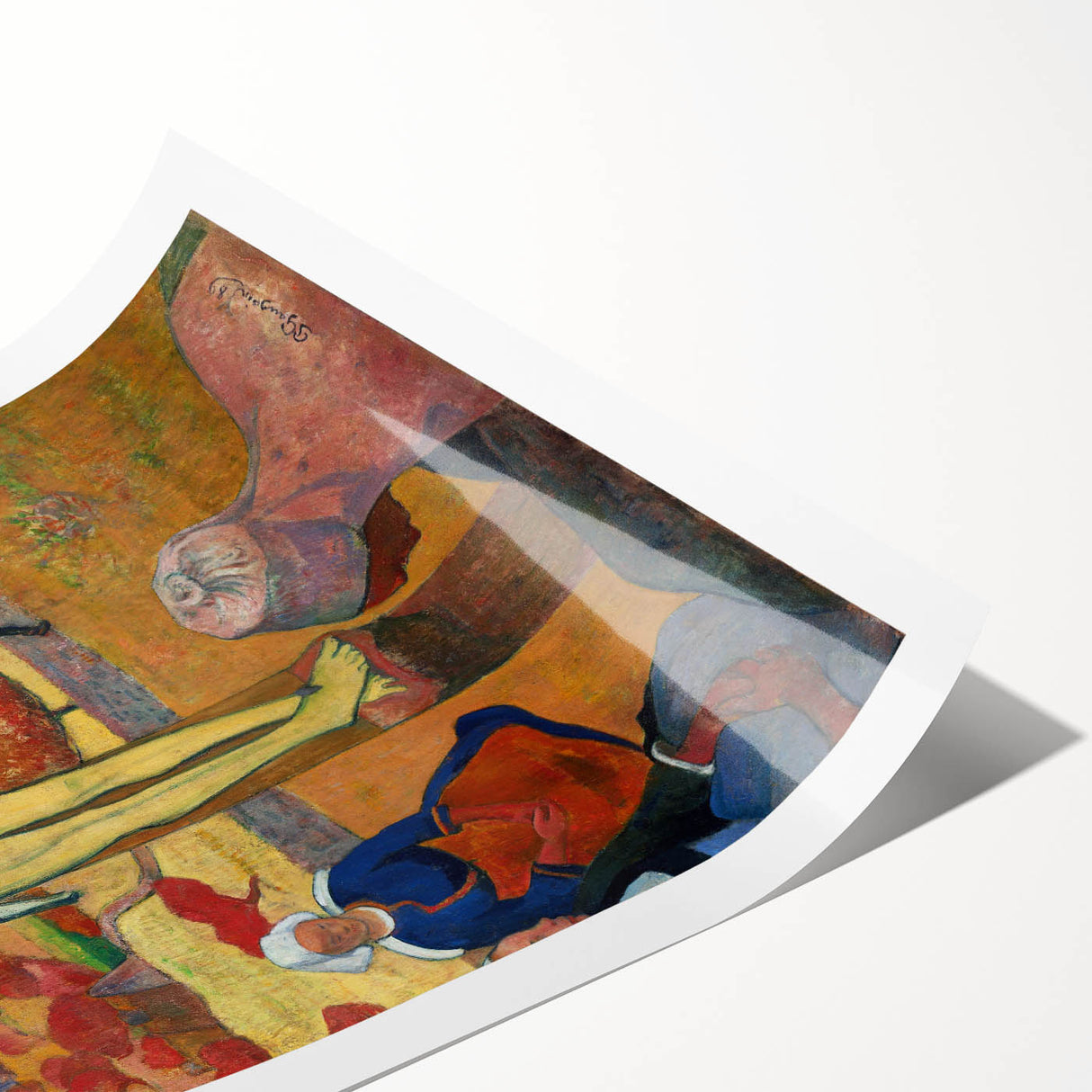The Yellow Christ Modern Wall Art – Vibrant Religious Masterpiece