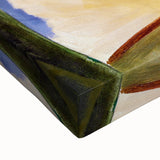 Modern Wall Art: Vibrant Abstract Fishboat Scene with Earthy Tones