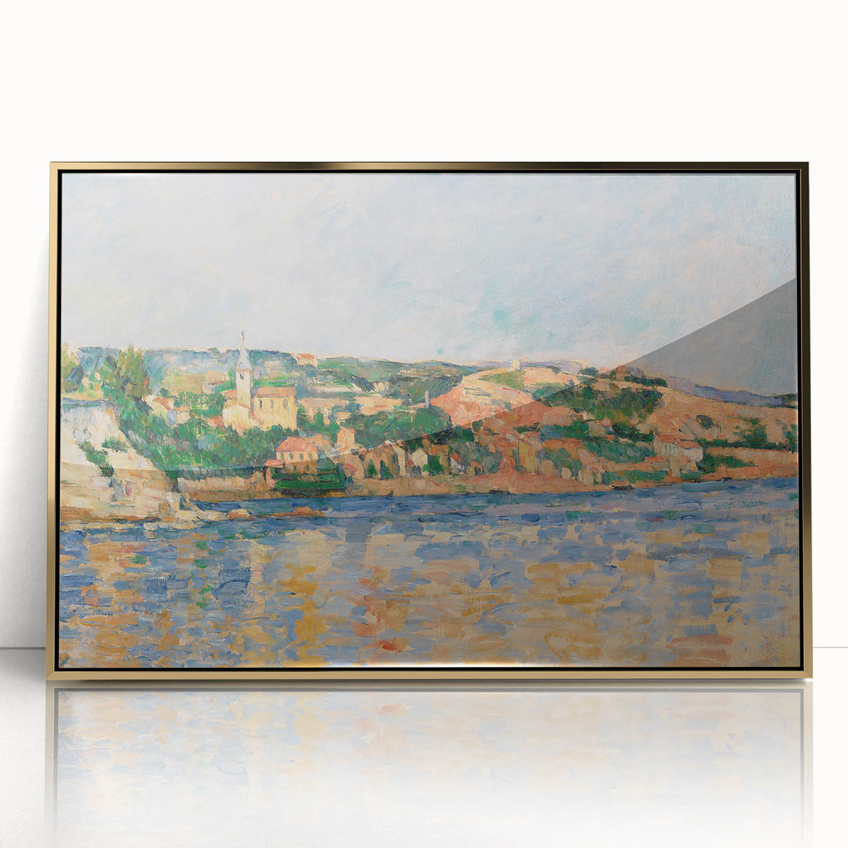 Cézanne’s Village at the Water’s Edge - Impressionist Wall Art