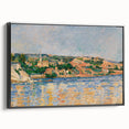 Cézanne’s Village at the Water’s Edge - Impressionist Wall Art