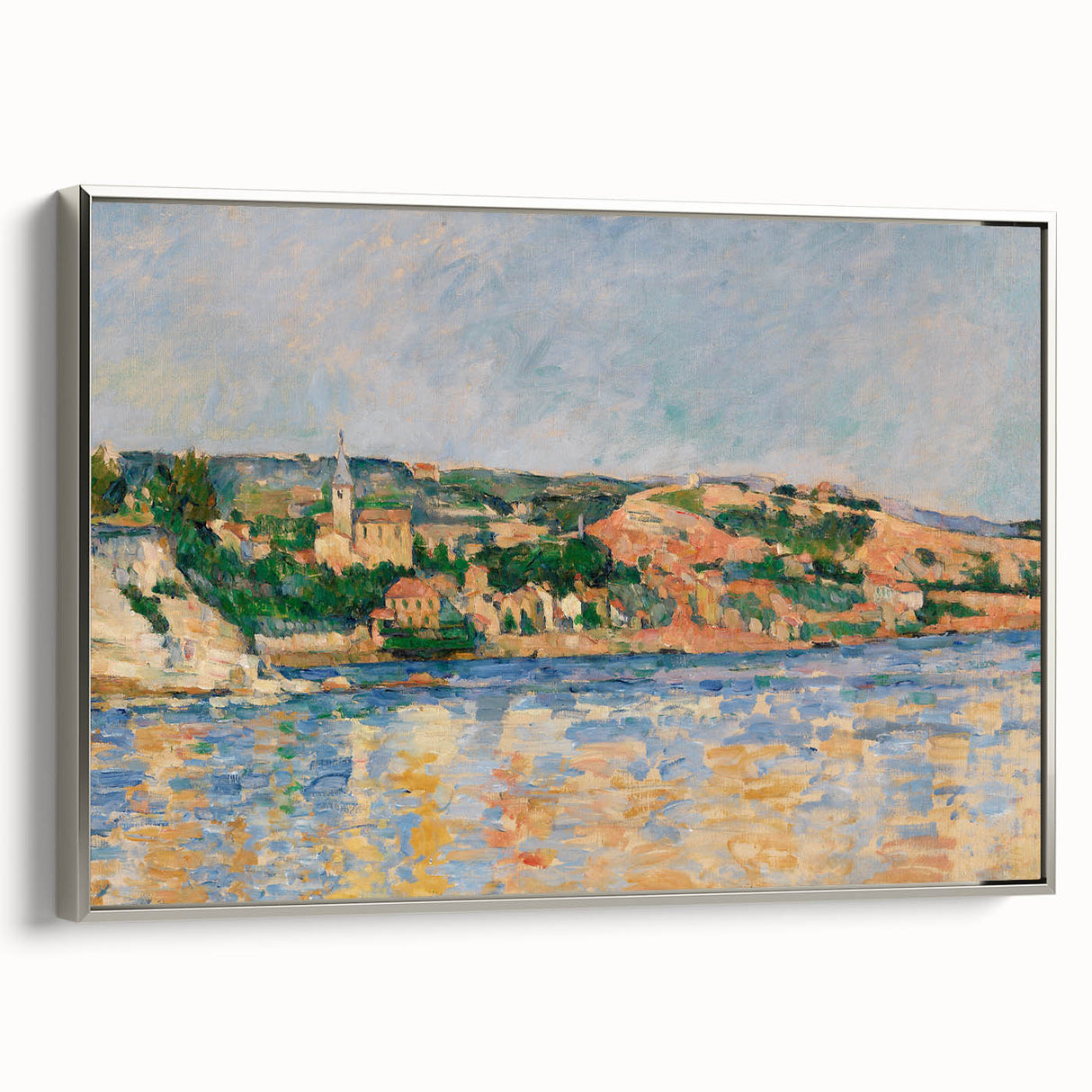 Cézanne’s Village at the Water’s Edge - Impressionist Wall Art