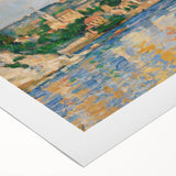 Cézanne’s Village at the Water’s Edge - Impressionist Wall Art