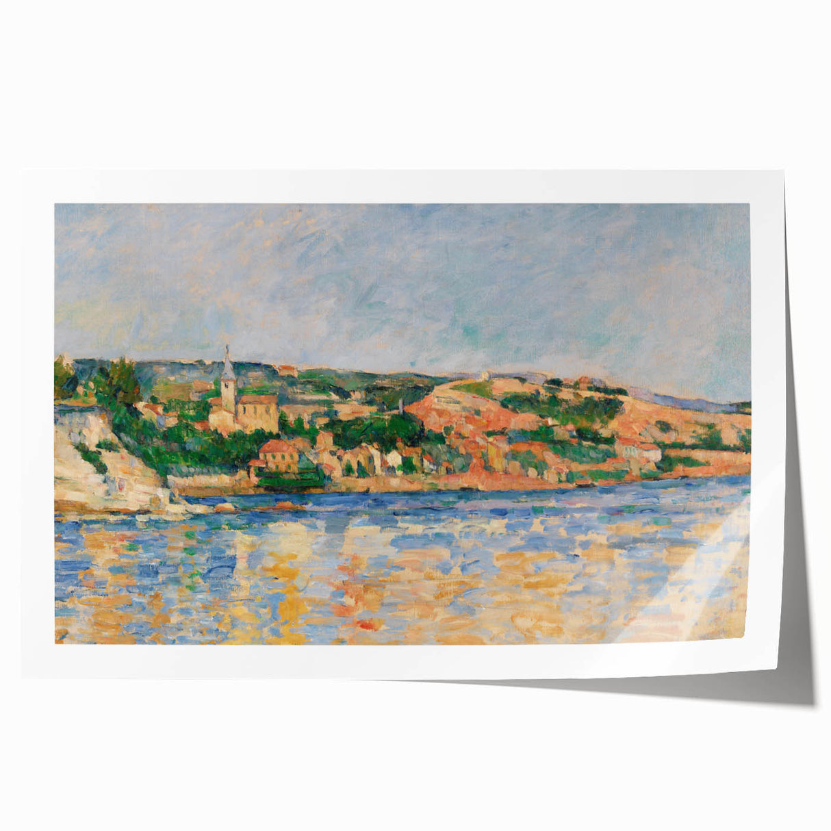 Cézanne’s Village at the Water’s Edge - Impressionist Wall Art