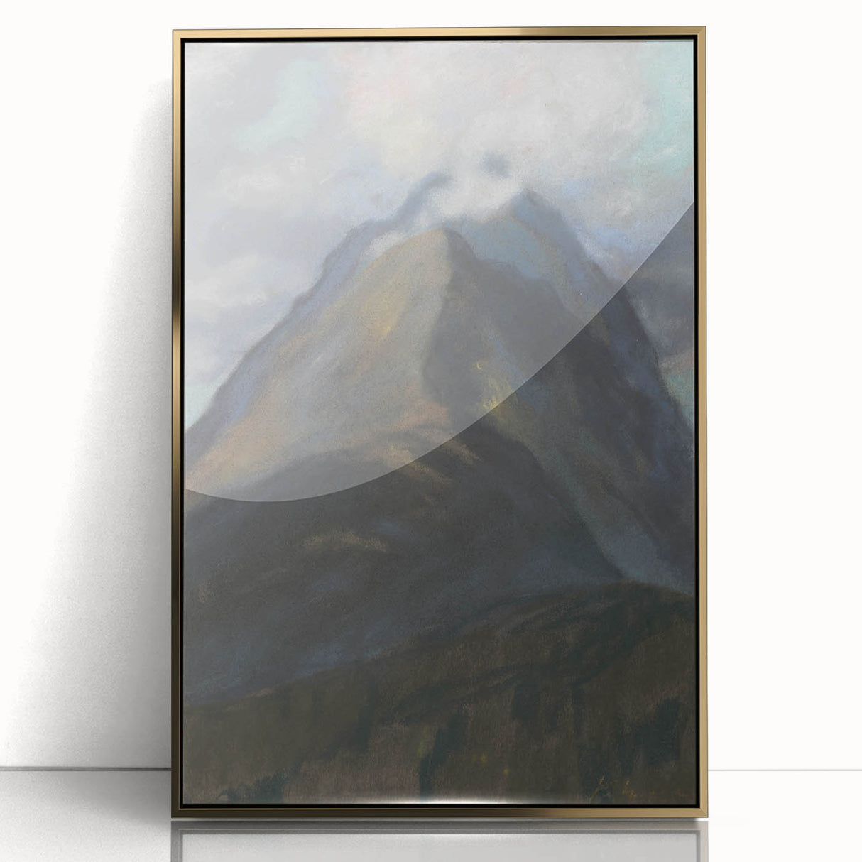 Spring Landscape Modern Wall Art – Serene Mountain Scene