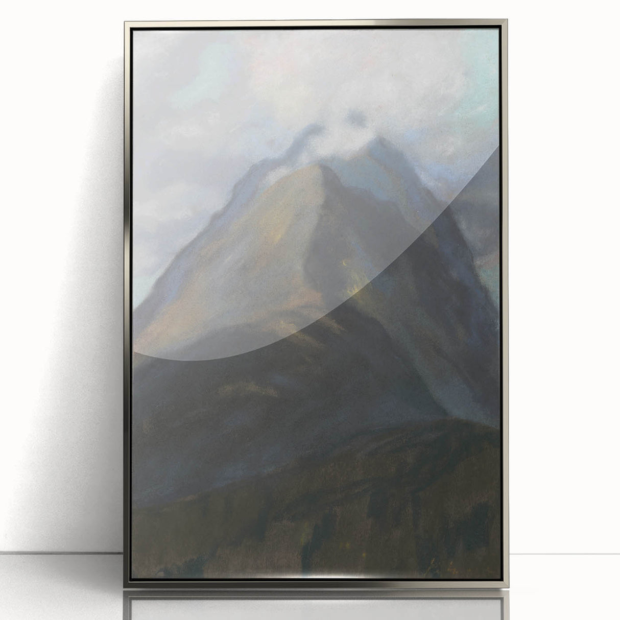 Spring Landscape Modern Wall Art – Serene Mountain Scene