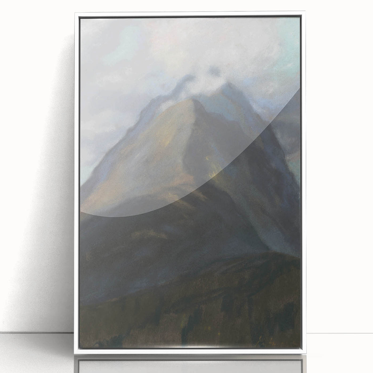 Spring Landscape Modern Wall Art – Serene Mountain Scene