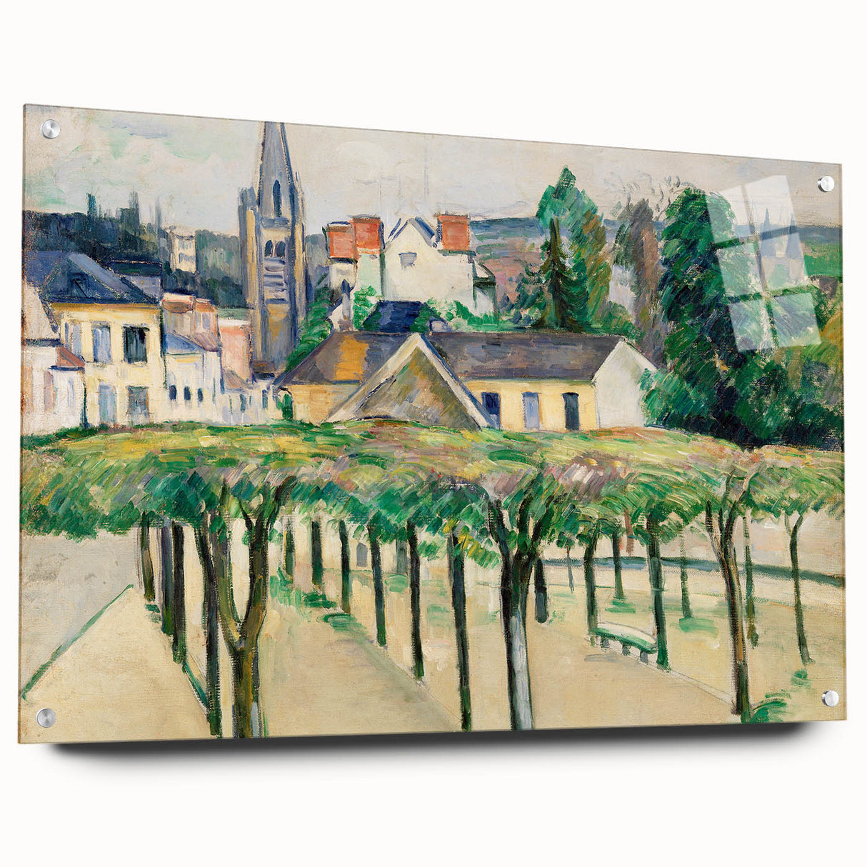Cézanne’s Village Square - Classic French Impressionist Wall Art