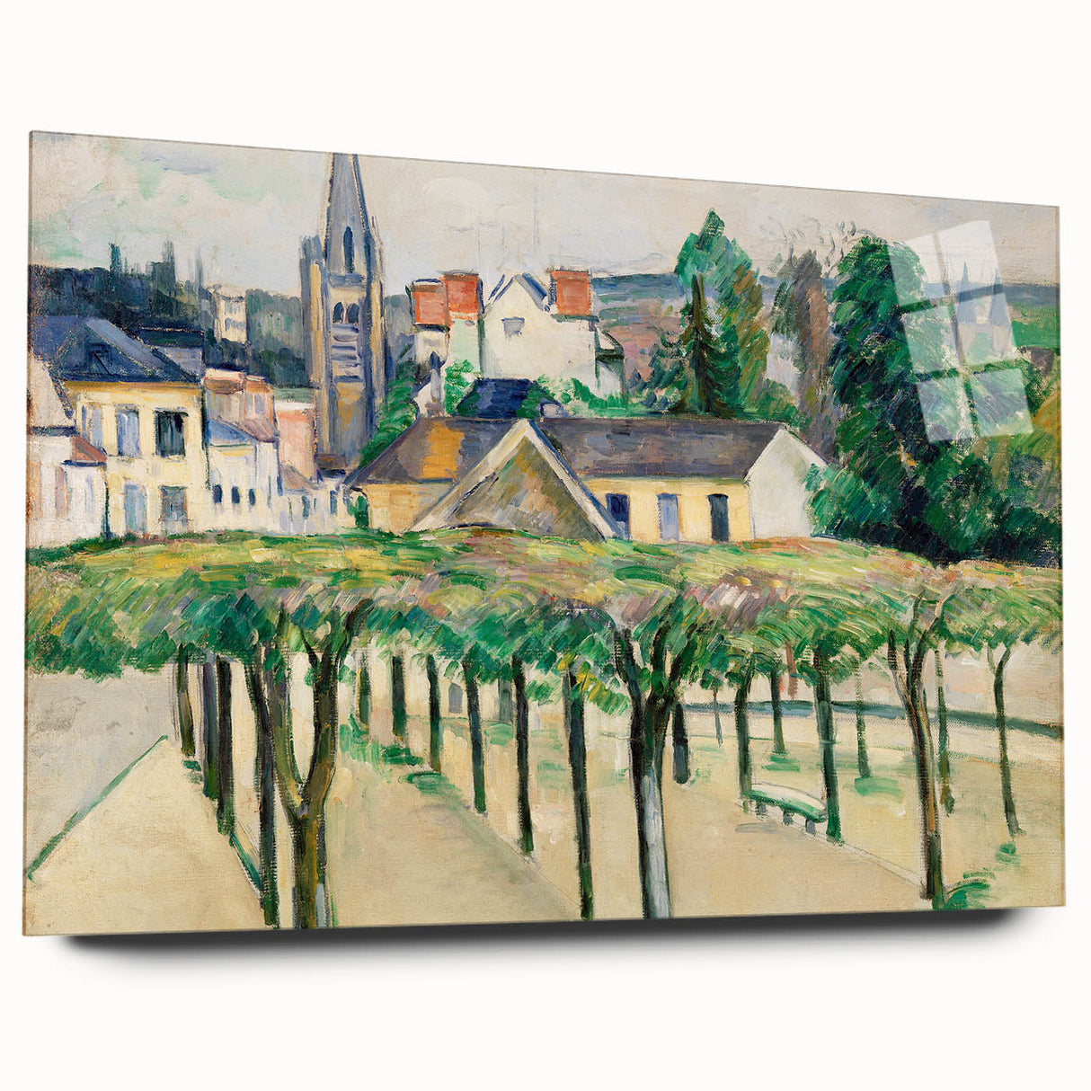 Cézanne’s Village Square - Classic French Impressionist Wall Art