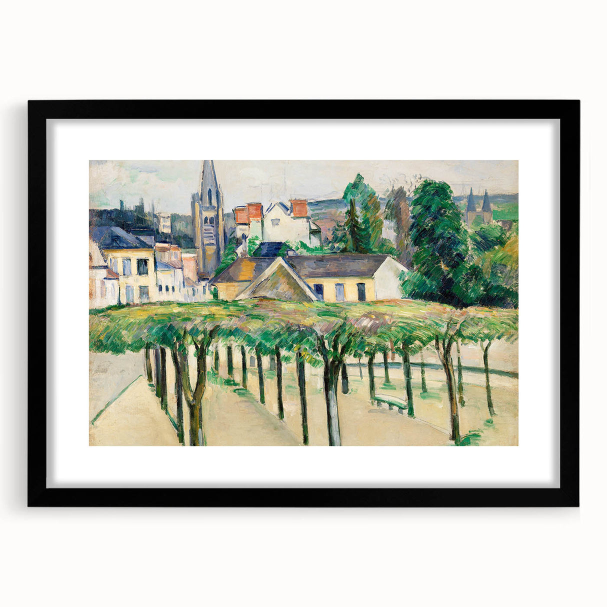 Cézanne’s Village Square - Classic French Impressionist Wall Art
