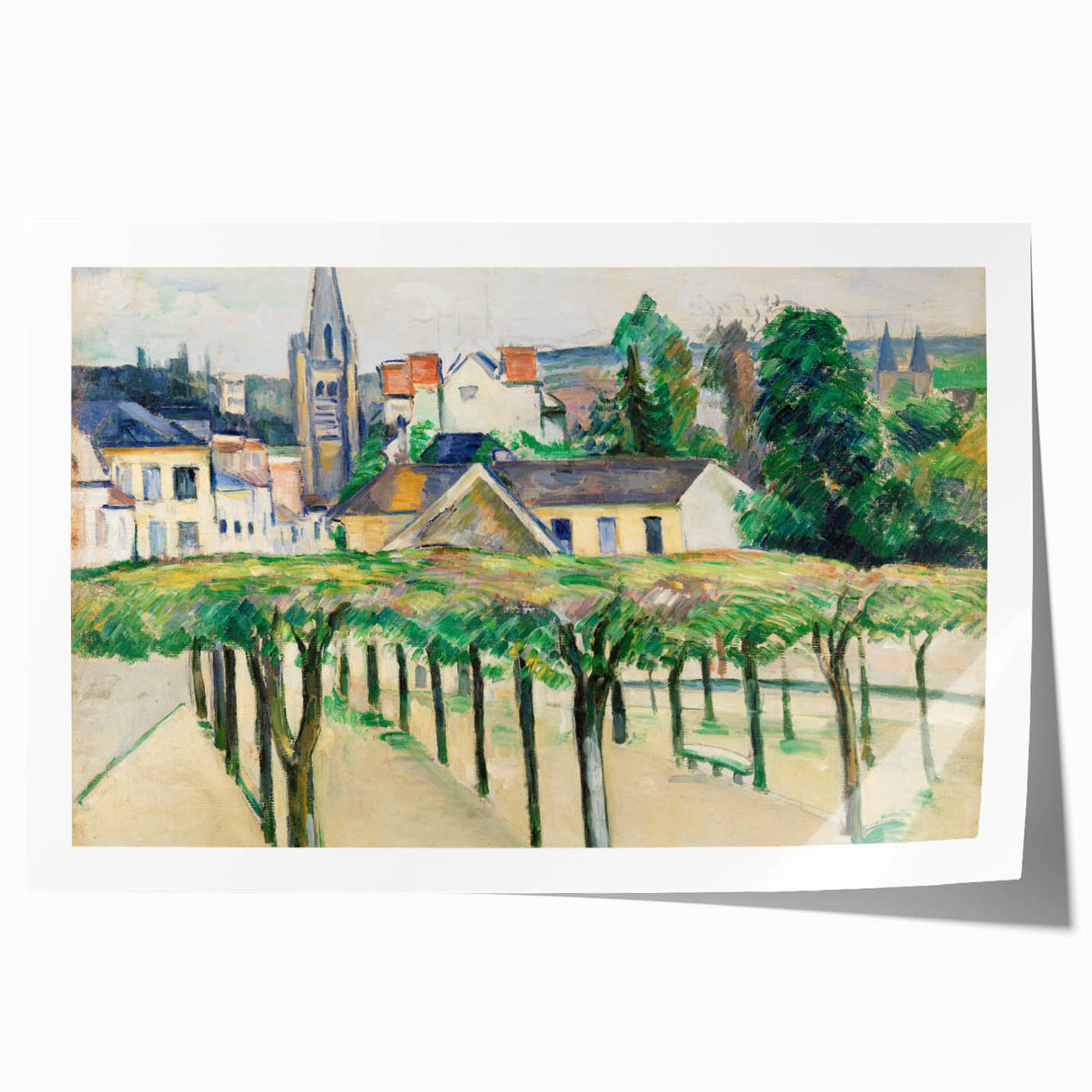 Cézanne’s Village Square - Classic French Impressionist Wall Art