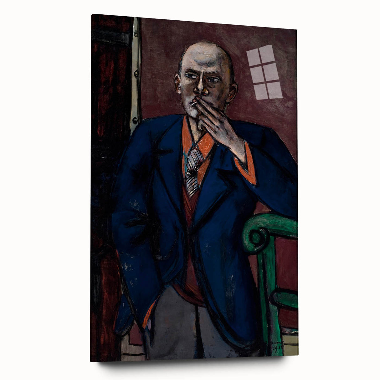 Self-Portrait Modern Wall Art – Bold Expressionist Portrait