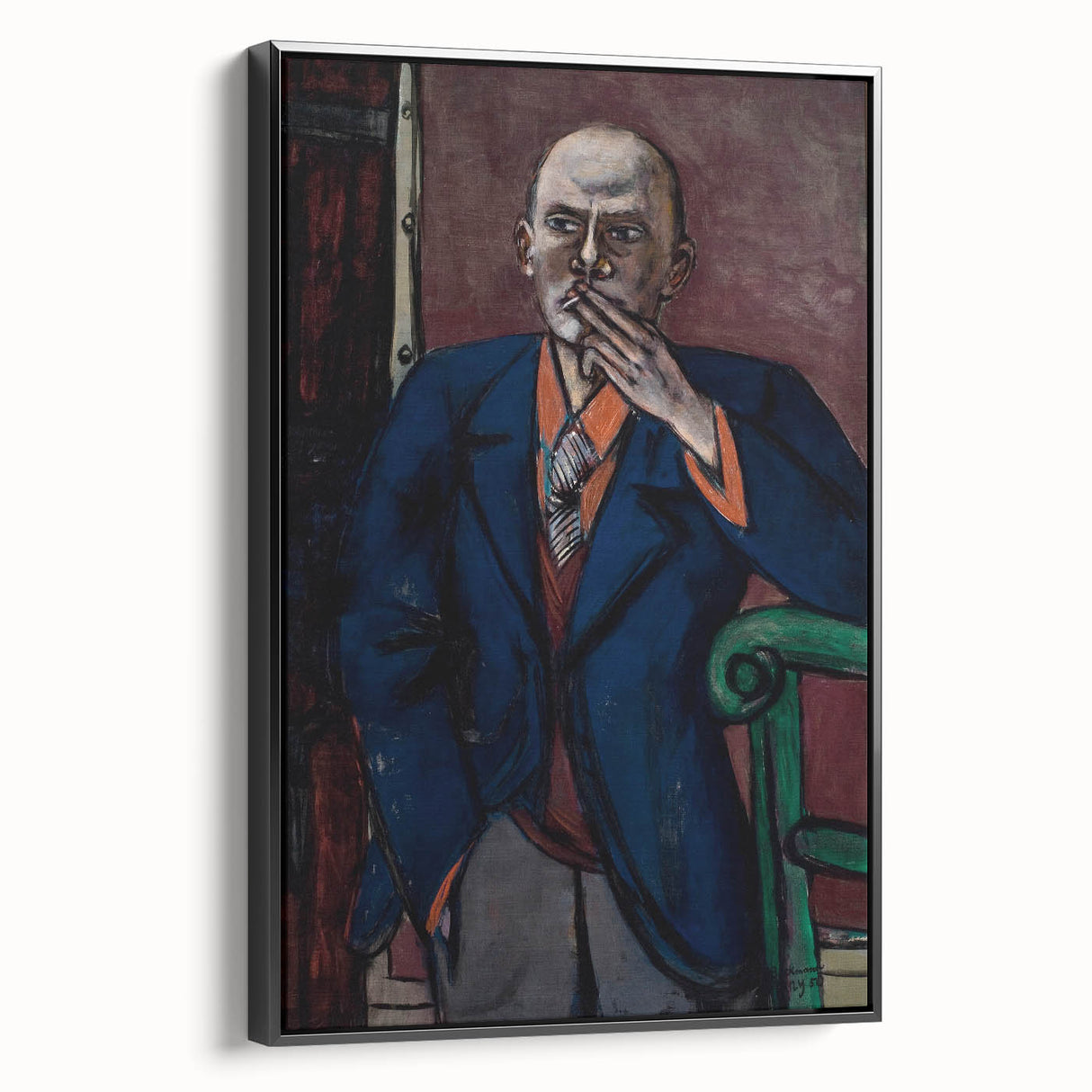 Self-Portrait Modern Wall Art – Bold Expressionist Portrait