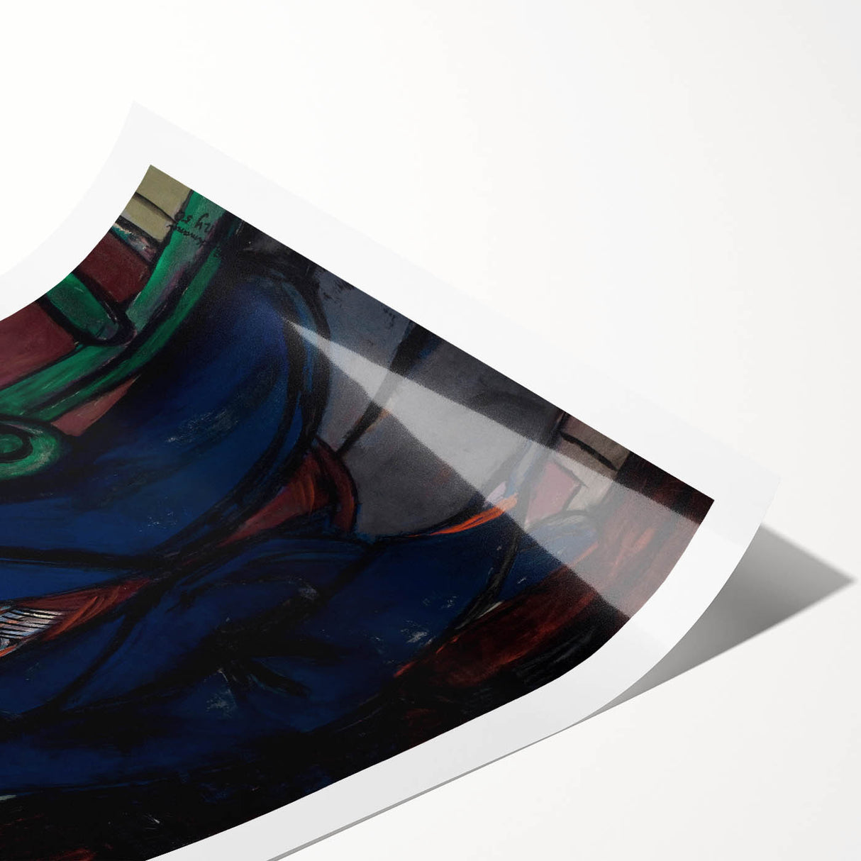 Self-Portrait Modern Wall Art – Bold Expressionist Portrait