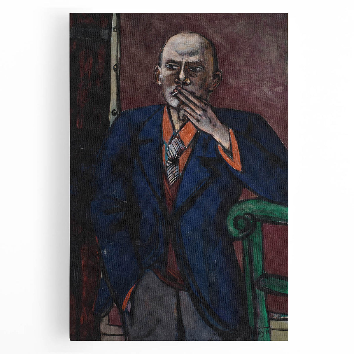 Self-Portrait Modern Wall Art – Bold Expressionist Portrait