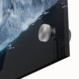 Close-up of a stunning acrylic landscape artwork depicting dramatic cliffs and vibrant colors, showcasing intricate details and textures, perfect for home decor.