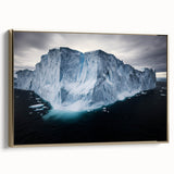 Framed canvas artwork showcasing a stunning cliff landscape, featuring rich colors and a gold frame, ideal for enhancing home decor with natural beauty.