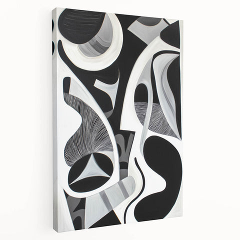 Modern Monochrome Canvas Prints – Black and White Bedroom Art