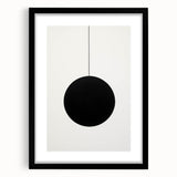 Modern Dining Room Art – Minimalist Black & White Canvas Print